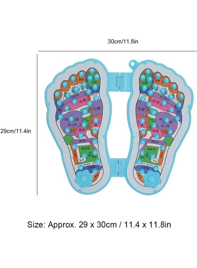 بساط تدليك وتنشيط القدمين القابل للطي - لوح تدليك نقاط الانعكاس (Reflexology) لتحسين الدورة الدموية وتخفيف التوتر - تصميم محمول من مواد صديقة للبيئة - Image 2